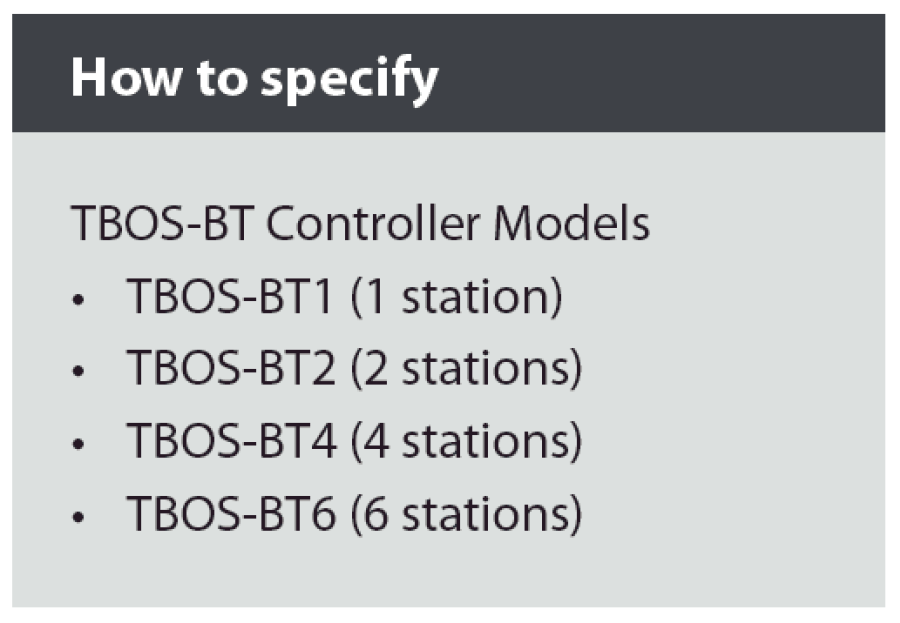 Laistymo valdiklis TBOS-BT Bluetooth 2 zonų